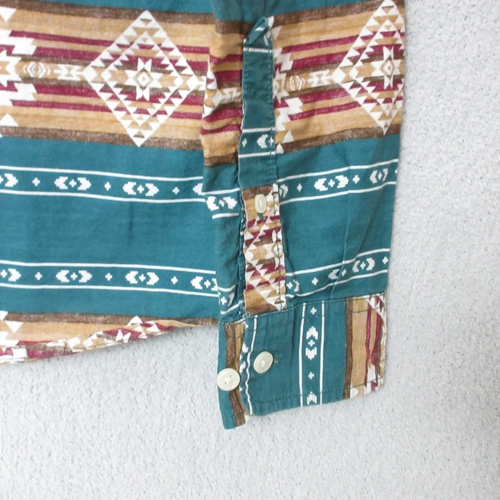 Divided | Shirts | Divided By Hm Mens Teal Aztec Print Button Up Shirt ...